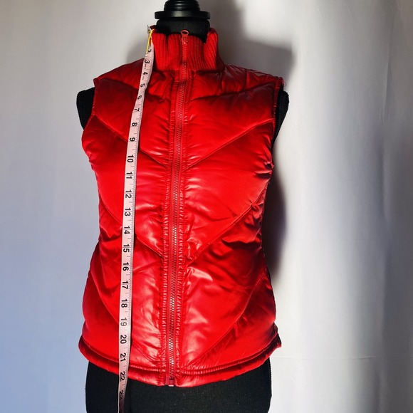 Lightweight Retro Vintage "94 Old Navy Puffer Vest Color Red Cozy zipper Size XS - Picture 3 of 7